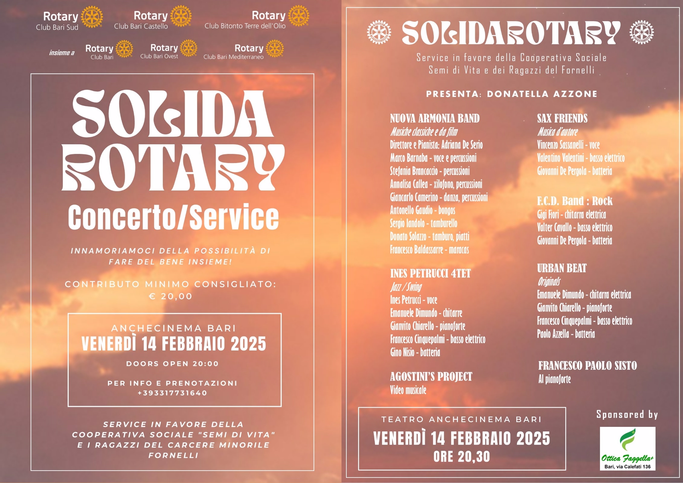 14 febbraio 2025 – AncheCinema Bari - SolidaRotary, Concerto/Service